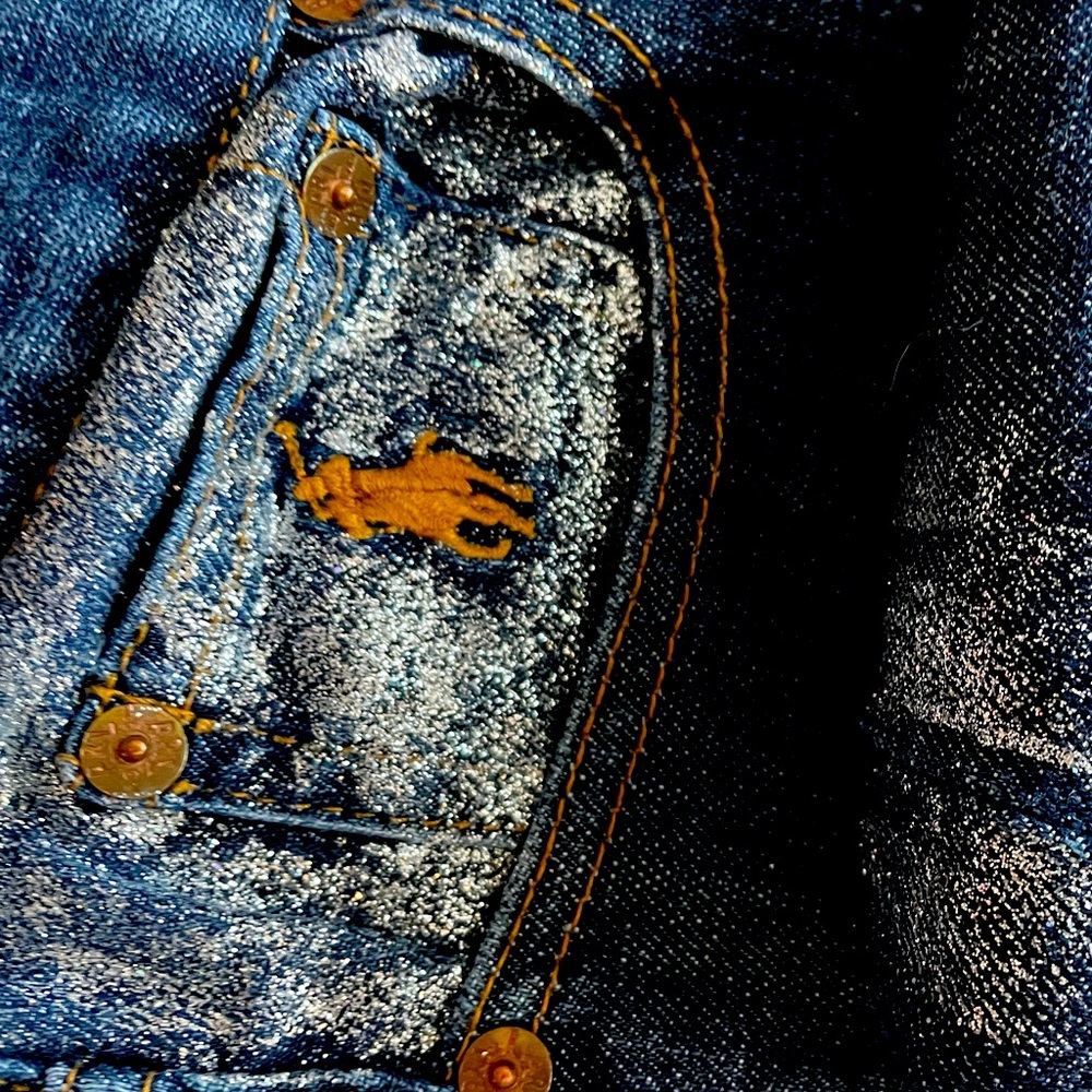 Ralph Lauren Jeans Hand painted Christmas Vacation